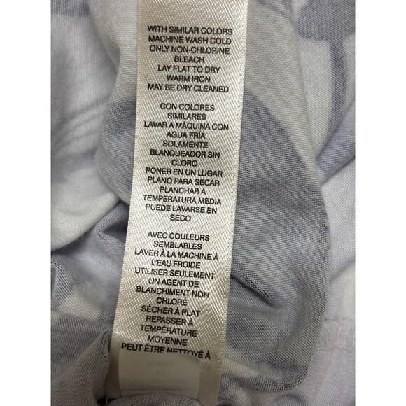 Chico's Weekends Top Sz 0 Small‎ Purple White Long Sleeve Stretch Knit Women's - Picture 6 of 7